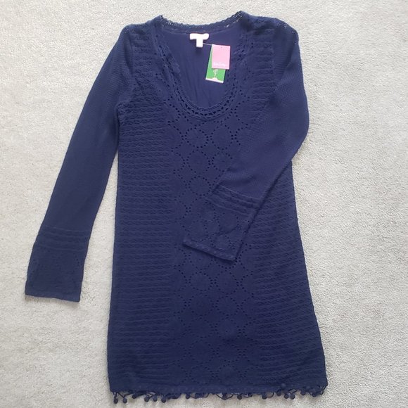 NWT LP Athena Sweater Dress in True Navy - Picture 5 of 6